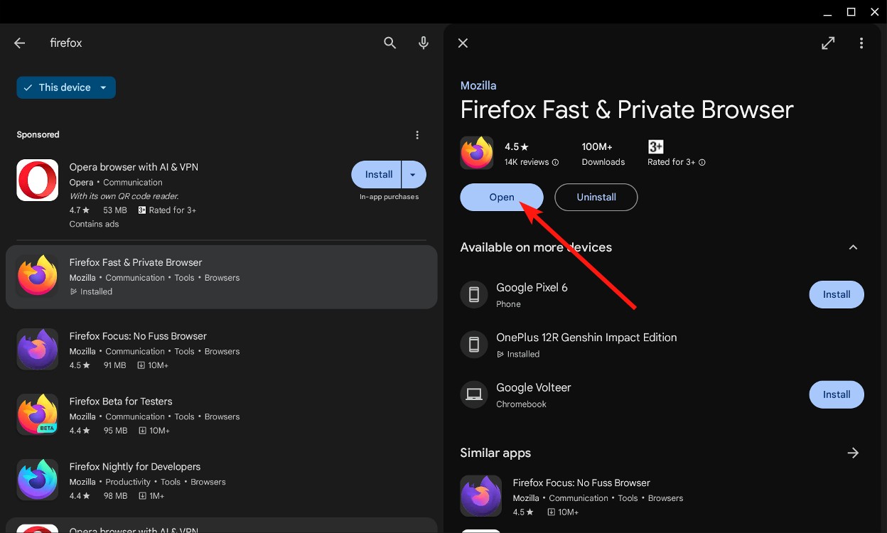 How to Install Firefox on Chromebook (3 Ways) 3 Click Open